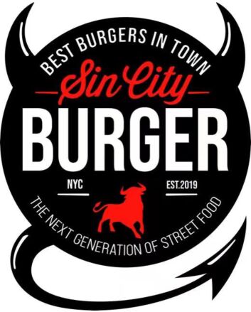 Sincity Burger Outdoor Neon Sign for Restaurants and Fun Spaces
