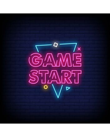 Game Start Neon Sign for Gaming and Fun Spaces