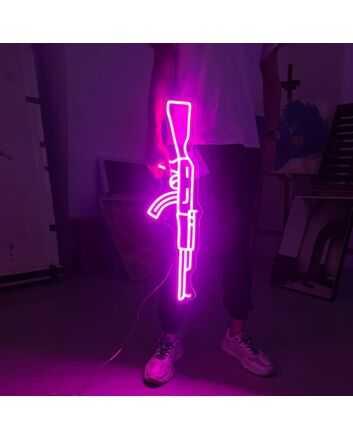 &#39;GUN&#39; neon sign