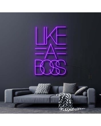 Like A Boss Neon Sign for Empowering and Bold Spaces