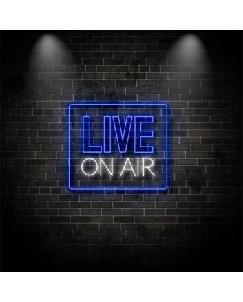 Live On Air Neon Sign for Studios and Broadcasting Spaces
