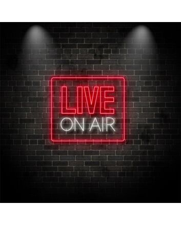 Live On Air Neon Sign for Studios and Broadcasting Spaces