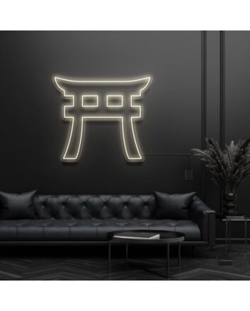 Shinto Torii Gate Symbol Neon Sign for Cultural and Spiritual Spaces