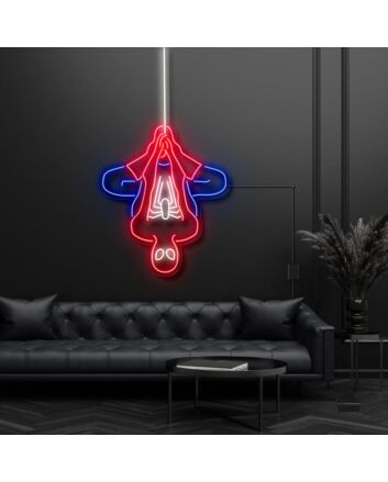Spiderman Hanging Neon Sign for Superhero Fans