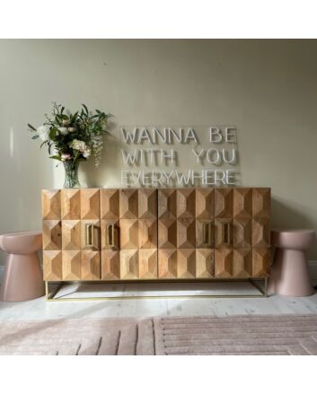 Wanna Be With You Everywhere Neon Sign for Romantic and Loving Spaces