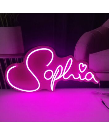 Sophia Name Neon Sign for Personalized and Whimsical Decor