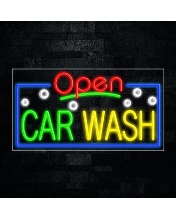 Neon Car Signs Car Wash Open LED Neon Sign for Car Washes