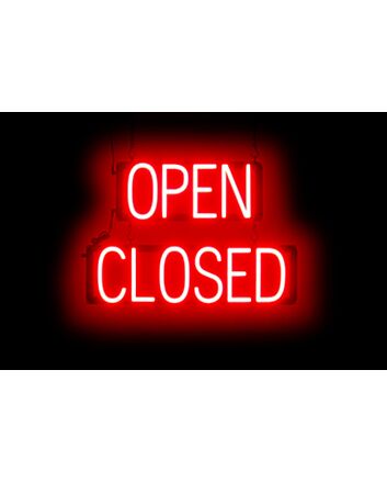Open Closed LED Sign In Red Neon Light for Businesses
