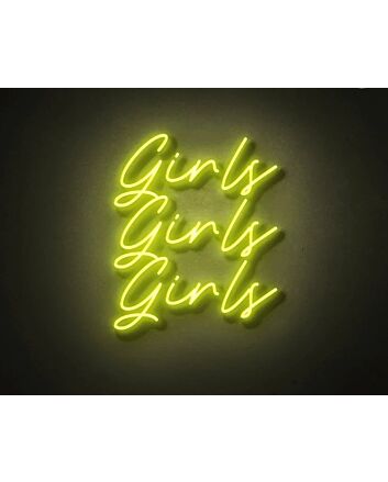 Girls Girls Girls Neon Sign LED for Fun and Playful Spaces
