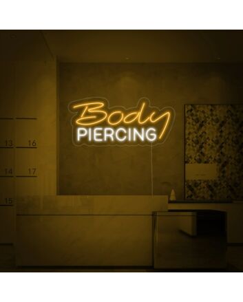 Body Piercing Tattoo Neon Sign for Tattoo Studios