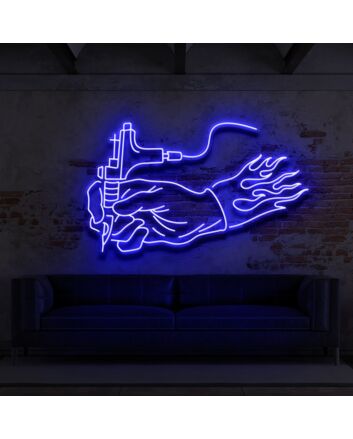 Hand of An Artist For Tattoo Studio Neon Sign for Tattoo Studios