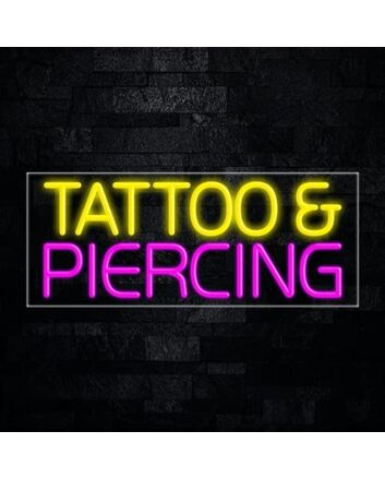 Tattoo & Piercing LED Neon Sign for Tattoo Studios