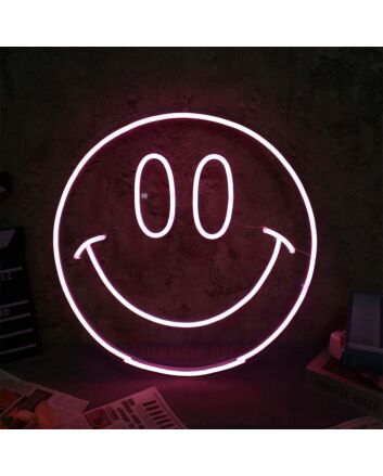 Big Smile Face Neon Sign for Positive and Fun Spaces