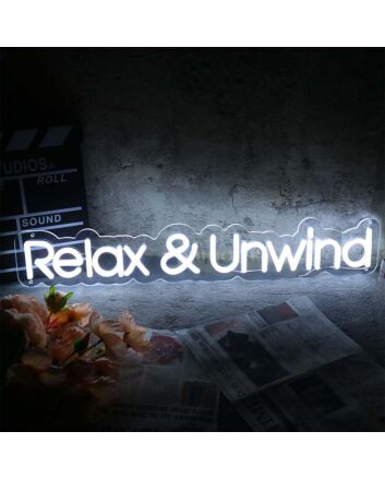 Relax and Unwind Neon Sign for Relaxation and Wellness Spaces