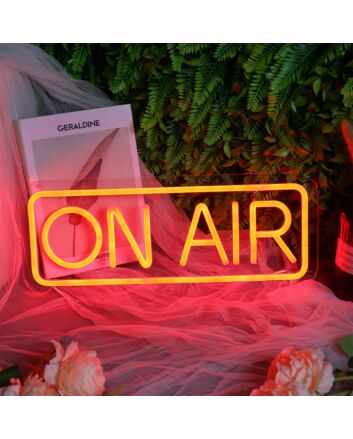 ON AIR RED Custom Neon Sign for Studios and Broadcasting Spaces