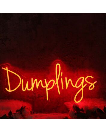 Dumplings Red Custom Neon Sign for Restaurants and Fun Spaces