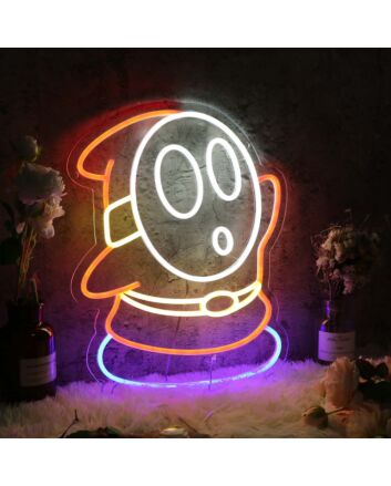 Mario Shy Guy Custom Neon Sign for Video Game Fans