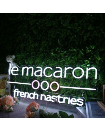 Le Macaron French Pastries Custom Neon Sign for Bakeries and Cafes