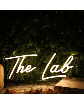 The Lab Yellow Neon Sign for Creative and Fun Spaces