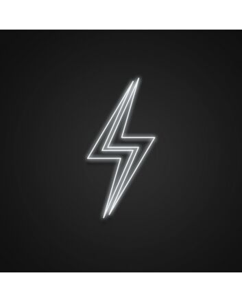 Lightning Bolt Neon Sign for Dynamic and Energetic Spaces