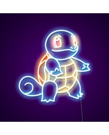 Squirtle Neon Sign for Anime Fans and Fun Spaces