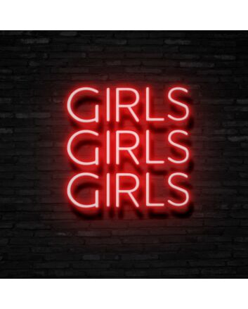Girls Girls Girls Neon Sign for Fun and Playful Spaces