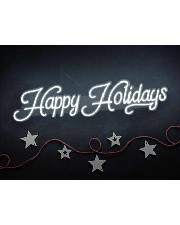 Happy Holidays Neon Sign for Festive and Celebratory Spaces