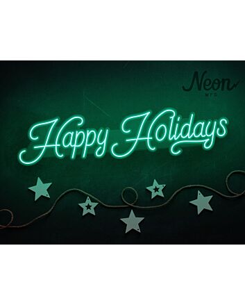Happy Holidays Neon Sign for Festive and Celebratory Spaces