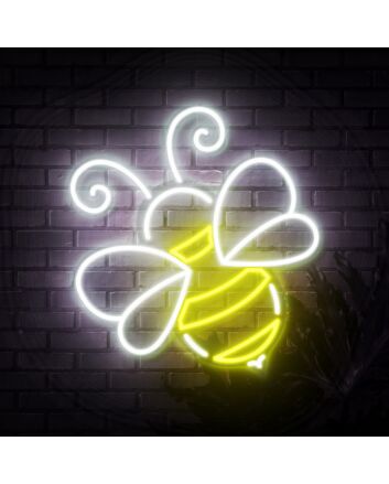 Bee Neon Sign for Nature and Whimsical Decor