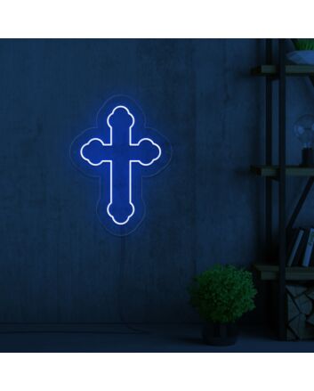 Cross Neon Sign for Religious and Spiritual Spaces
