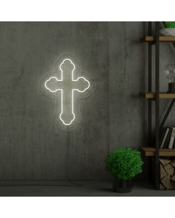 Cross Neon Sign for Religious and Spiritual Spaces