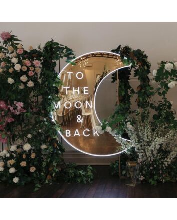 To The Moon And Back Neon Sign for Romantic and Inspirational Spaces
