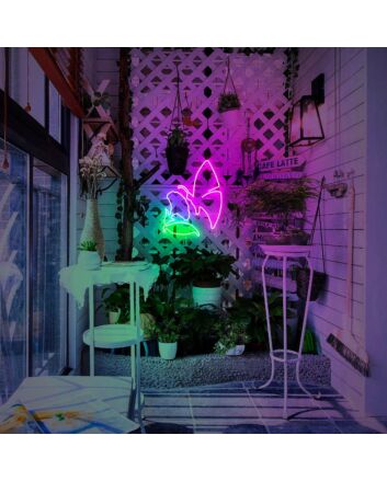 Butterfly Flower Neon Sign for Whimsical and Nature-Inspired Spaces