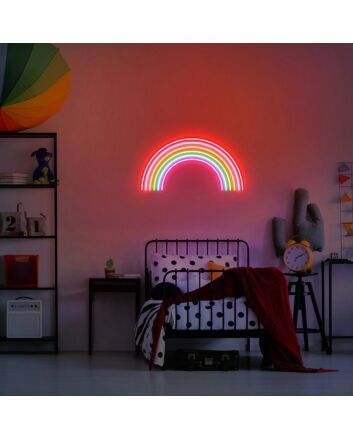 Rainbow Neon Sign for Whimsical and Fun Spaces