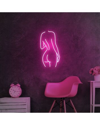 Sexy Back Nude Lady Girl Neon Sign V3 for Artistic and Bold Spaces