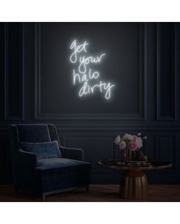 Get Your Halo Dirty Neon Sign for Fun and Edgy Spaces
