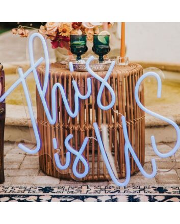 This Is Us Neon Sign for family-oriented living rooms