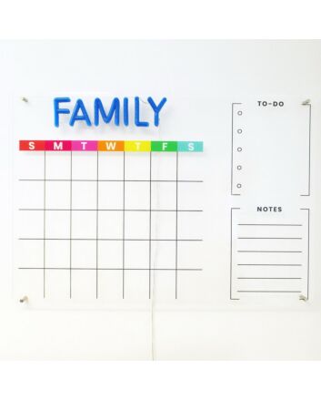 Family Calendar Neon Sign for well-coordinated home life