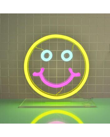 Smiley Face Table Top Neon Sign adds fun to kids' rooms