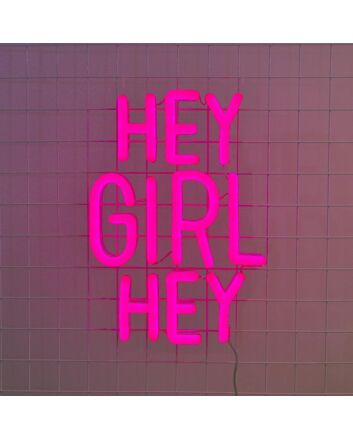 Hey Girl Hey Neon Sign brings friendly vibes to girls' rooms