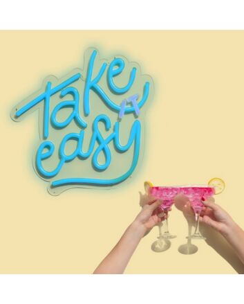 Take It Easy Neon Sign brings a relaxed vibe to any space