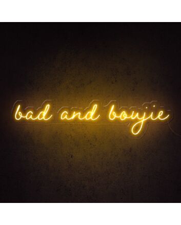 Bad And Boujie Neon Sign brings boldness to any room