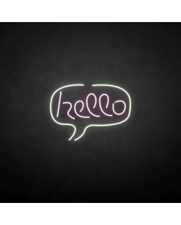 Hello&#39; neon sign