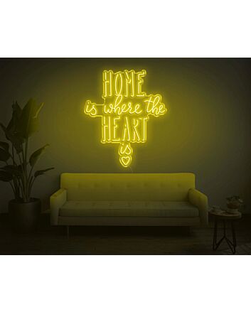 Home Is Where The Heart Is V2 LED Neon Sign
