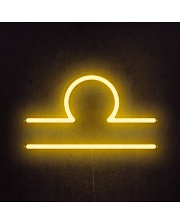 Libra Horoscope Neon Sign for zodiac lovers