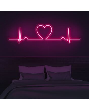 Love Beat Neon Sign for romantic and loving settings