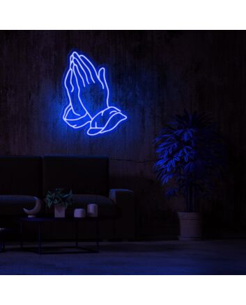 Praying Hands Neon Sign perfect for spiritual and peaceful spaces