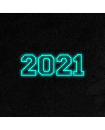 2021 Neon Sign for celebratory New Year decor