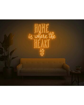Home Is Where The Heart Is V2 LED Neon Sign