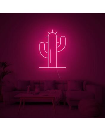 Cactus Neon Sign perfect for desert-themed rooms